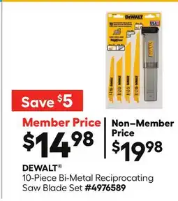 Lowe's 10-Piece Bi-Metal Reciprocating Saw Blade Set offer