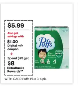 CVS Puffs Plus 3-4 pk offer