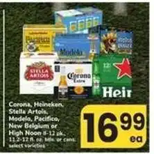 Safeway Corona, Heineken, Stella Artois, Modelo, Pacifico, New Belgium or High Noon offer