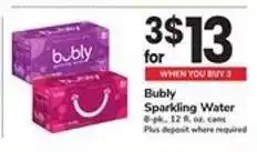 Safeway Bubly Sparkling Water offer