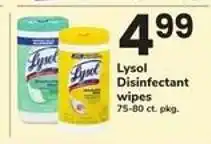 Safeway Lysol Disinfectant Wipes offer