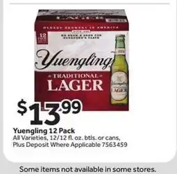 Stop&Shop Yuengling 12 Pack offer