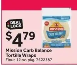 Stop&Shop Mission Carb Balance Tortilla Wraps offer