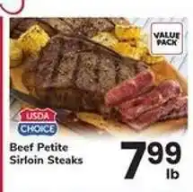Safeway Beef Petite Sirloin Steaks offer