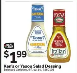 Stop&Shop Ken's or Yasou Salad Dressing offer