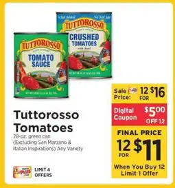 ShopRite Tuttorosso Tomatoes offer
