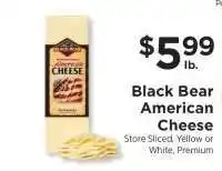 ShopRite Black Bear American Cheese offer