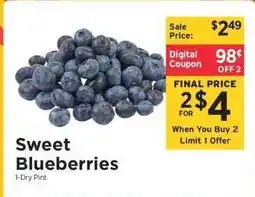 ShopRite Sweet Blueberries offer