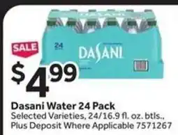Stop&Shop Dasani Water 24 Pack offer