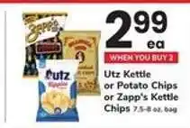 Safeway Utz Kettle or Potato Chips or Zapp's Kettle Chips offer