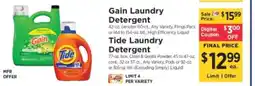 ShopRite Gain & Tide Laundry Detergent offer