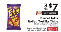 ShopRite Barcel Takis Rolled Tortilla Chips offer