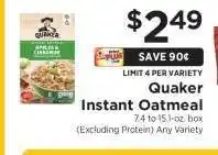 ShopRite Quaker Instant Oatmeal offer
