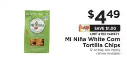 ShopRite Mi Niña White Corn Tortilla Chips offer
