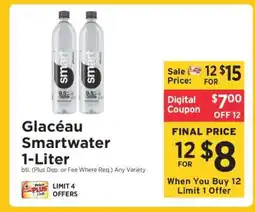 ShopRite Glacéau Smartwater 1-Liter offer