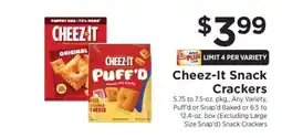 ShopRite Cheez-It Snack Crackers offer