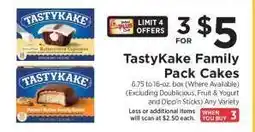 ShopRite TastyKake Family Pack Cakes offer