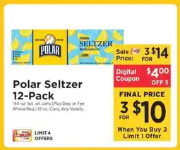 ShopRite Polar Seltzer 12-Pack offer