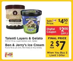ShopRite Talenti Layers & Gelato, Ben & Jerry’s Ice Cream offer