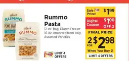ShopRite Rummo Pasta offer