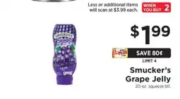 ShopRite Smucker's Grape Jelly offer