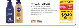 ShopRite Nivea Lotion offer