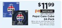 ShopRite Pepsi Cans Cube 24-Pack offer