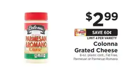 ShopRite Colonna Grated Cheese offer