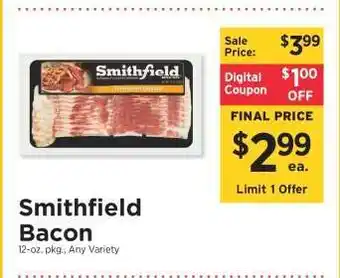 ShopRite Smithfield Bacon offer