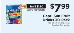 ShopRite Capri Sun Fruit Drinks 30-Pack offer