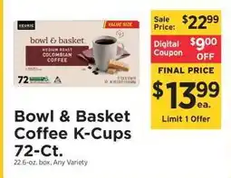 ShopRite Bowl & Basket Coffee K-Cups 72-Ct offer