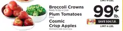 ShopRite Broccoli Crowns, Plum Tomatoes, Cosmic Crisp Apples offer