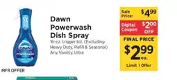 ShopRite Dawn Powerwash Dish Spray offer