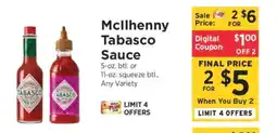 ShopRite McIlhenny Tabasco Sauce offer