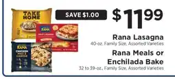 ShopRite Rana Lasagna, Rana Meals or Enchilada Bake offer