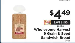 ShopRite Wholesome Harvest 9 Grain & Seed Sandwich Bread offer