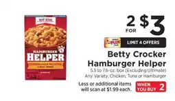 ShopRite Betty Crocker Hamburger Helper offer