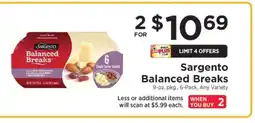 ShopRite Sargento Balanced Breaks offer