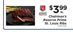 ShopRite Chairman's Reserve Prime St. Louis Ribs offer