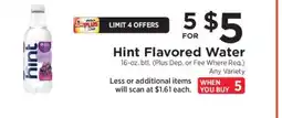 ShopRite Hint Flavored Water offer