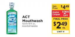 ShopRite Act Mouthwash offer