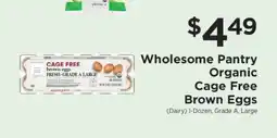 ShopRite Wholesome Pantry Organic Cage Free Brown Eggs offer