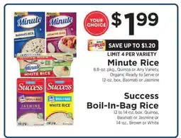 ShopRite Minute Rice / Success Boil-in-Bag Rice offer