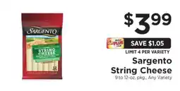 ShopRite Sargento String Cheese offer