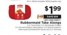 ShopRite Rubbermaid Take Alongs offer