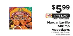 ShopRite Margaritaville Shrimp Appetizers offer