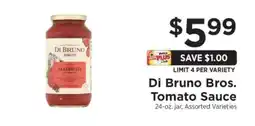 ShopRite Di Bruno Bros. Tomato Sauce offer