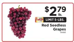 ShopRite Red Seedless Grapes offer