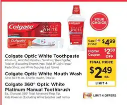 ShopRite Colgate Optic White offer