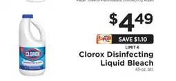 ShopRite Clorox Disinfecting Liquid Bleach offer
